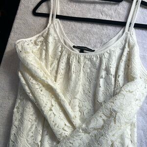 White House black market lace blouse